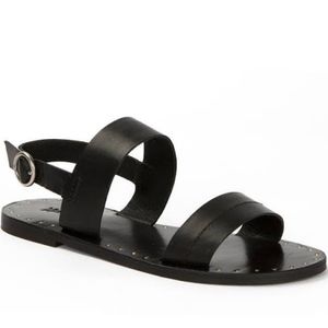 Frye Ally 2 Band Sling Sandal in Black Size 7.5 M